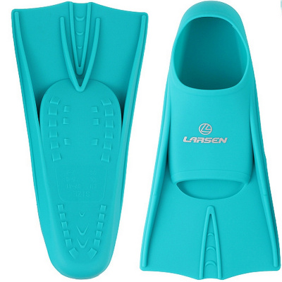 Ласты укороченные силиконовые Larsen 6975 NEW бирюзовый