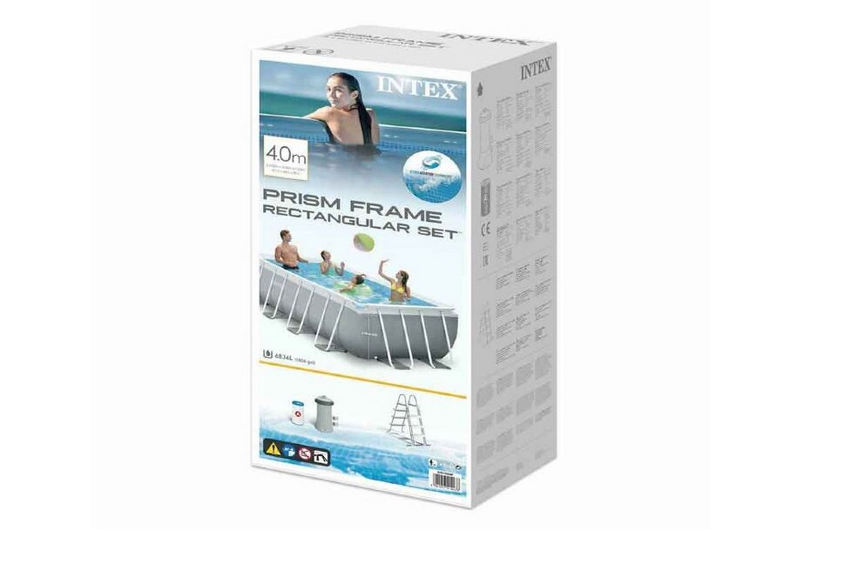 Каркасный бассейн прямоугольный 400x200x100см Intex Prism Frame 26788