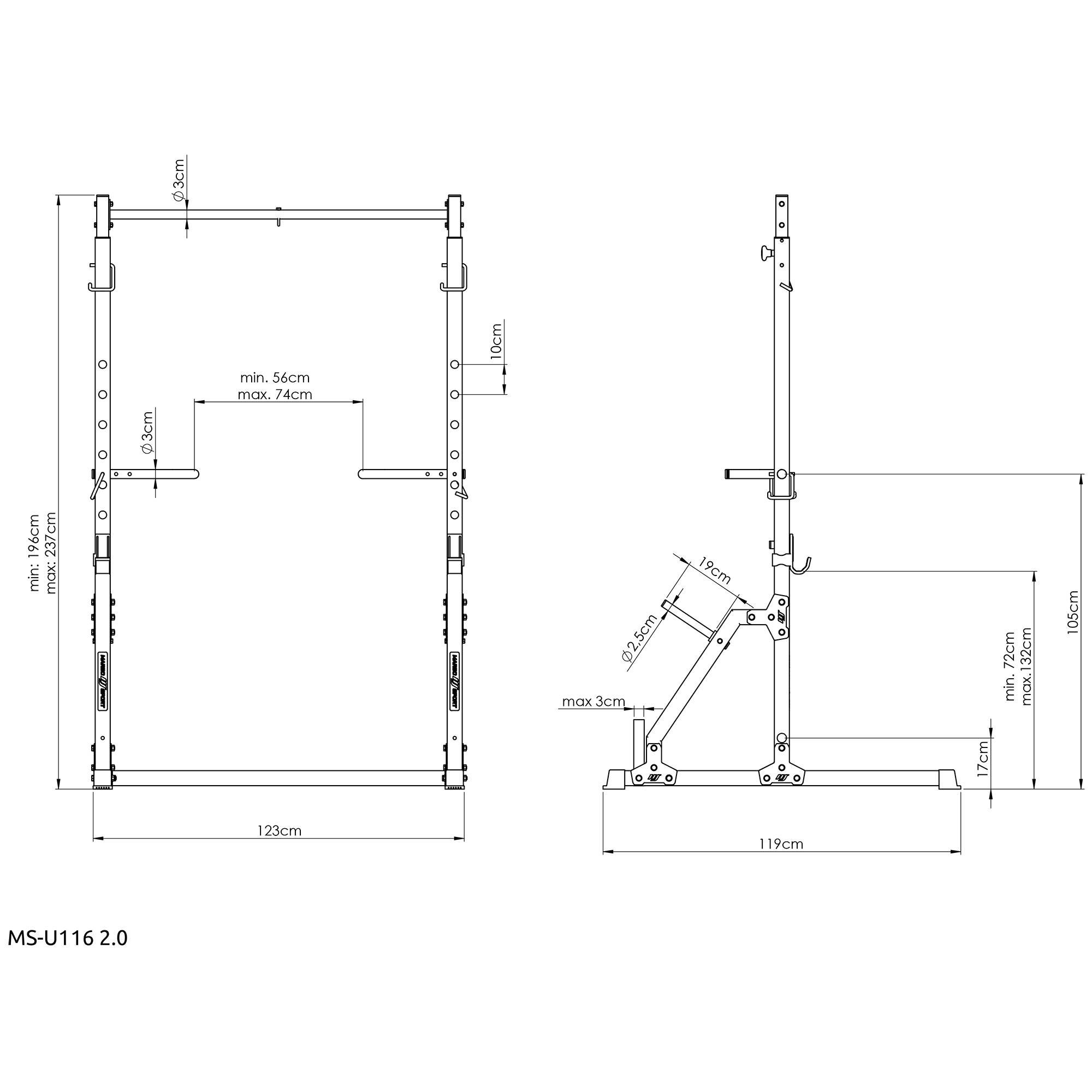 Стационарный турник Marbo MS-U116 2.0 | Premium Fitness