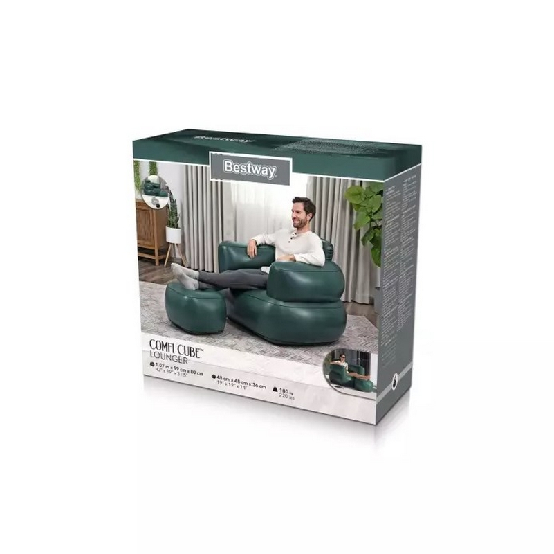 Надувно кресло 107x99x80см Bestway Comfi Cube Lounger 75137 2 цвета