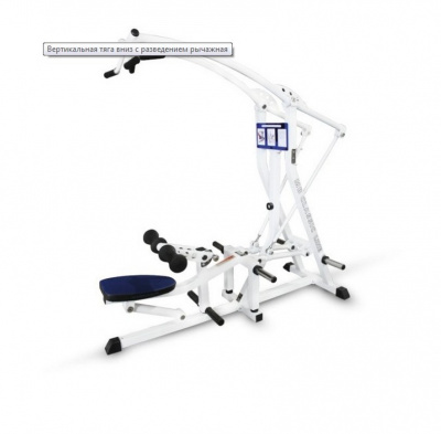 Вертикальная тяга с разведением рычажная вниз MB Barbell MB 4.28 | Premium Fitness