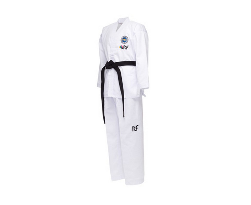 Добок для тхэквондо с поясом Adidas подростковый ITF Student Dobok белый adiTITF01