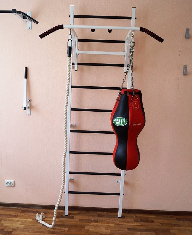 Турник навесной на гимнастическую стенку  Джет 2, черный | Premium Fitness