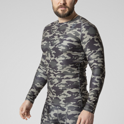 Рашгард хоккейный Mad Guy Camo-Line SR net\коричневый