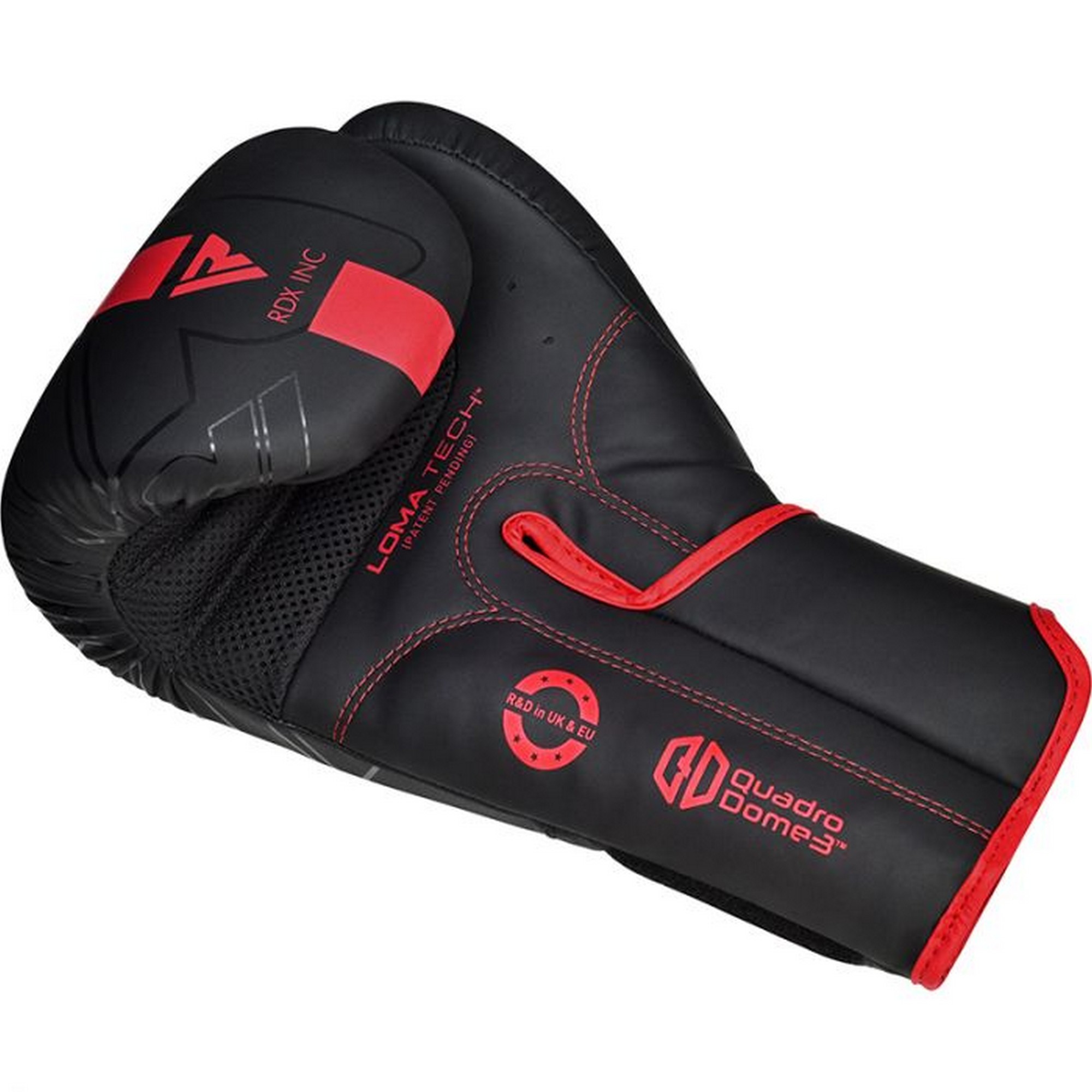 Перчатки тренировочные RDX BGR-F6MR-10OZ черный\красный матовый