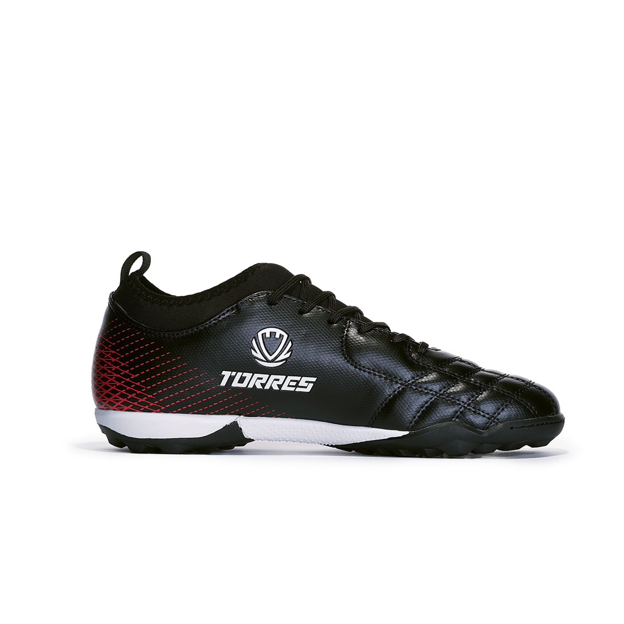 Бутсы футбольные (многошиповки) Torres BOLA TS2342310-124 с носком, чёрный