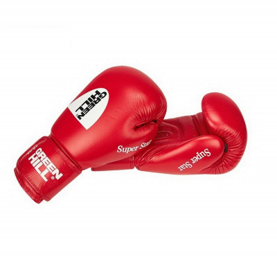 Боксерские перчатки Green Hill Super Star одобренные IBA BGS-1213IBA красный