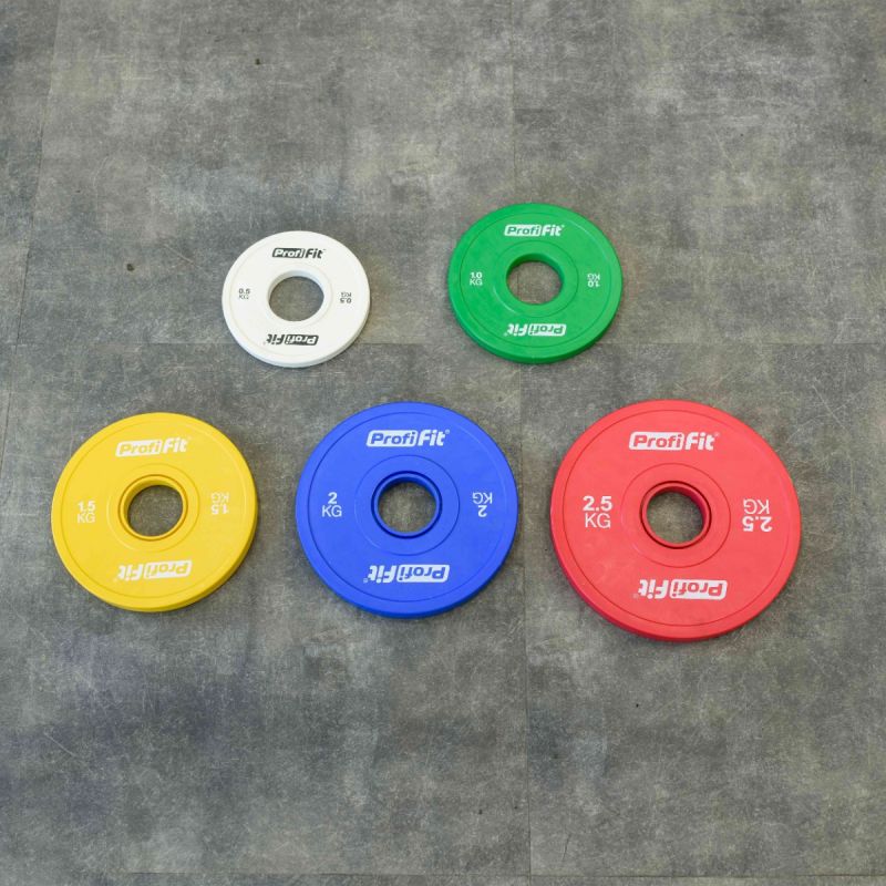 Диск обрезиненный цветной d51мм, 1кг Profi-Fit