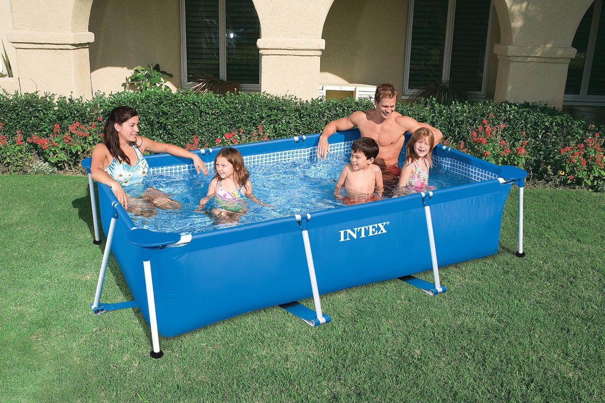 Каркасный бассейн прямоугольный 300х200х75см Intex Rectangular Frame 28272