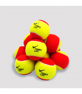 Детские мячи для тенниса 48 шт Tennis Life TL-RED красно-желтый