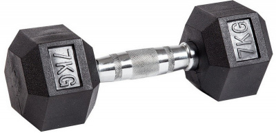 Гантель гексагональная обрезиненная Profi-Fit 7 кг