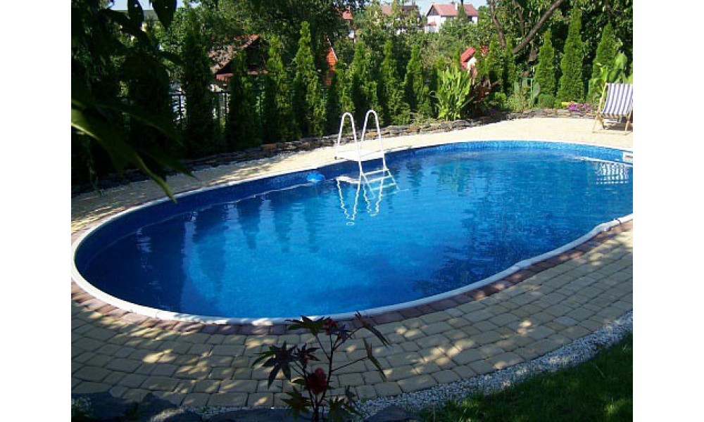 Морозоустойчивый бассейн Azuro 405DL, овальный 7,3х3,7х1,2 м mosaic (без оборудования)