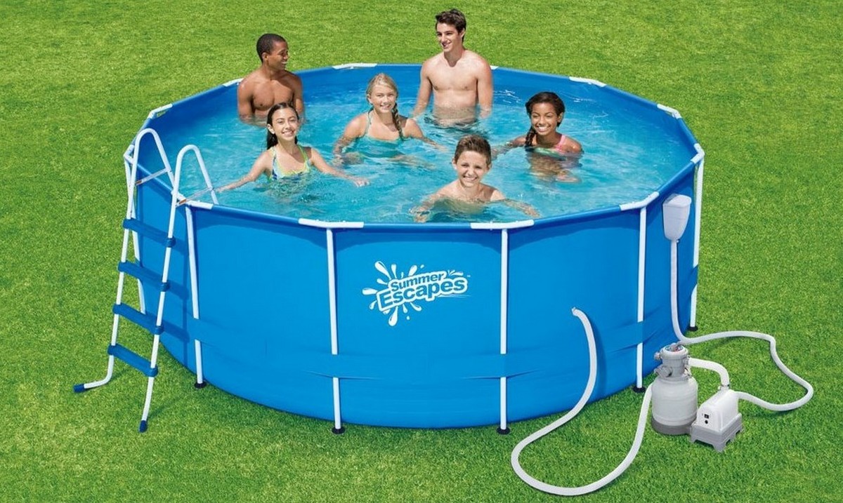 Каркасный бассейн круглый 366х132см SummerEscapes Metal Frame Р20-1252-S