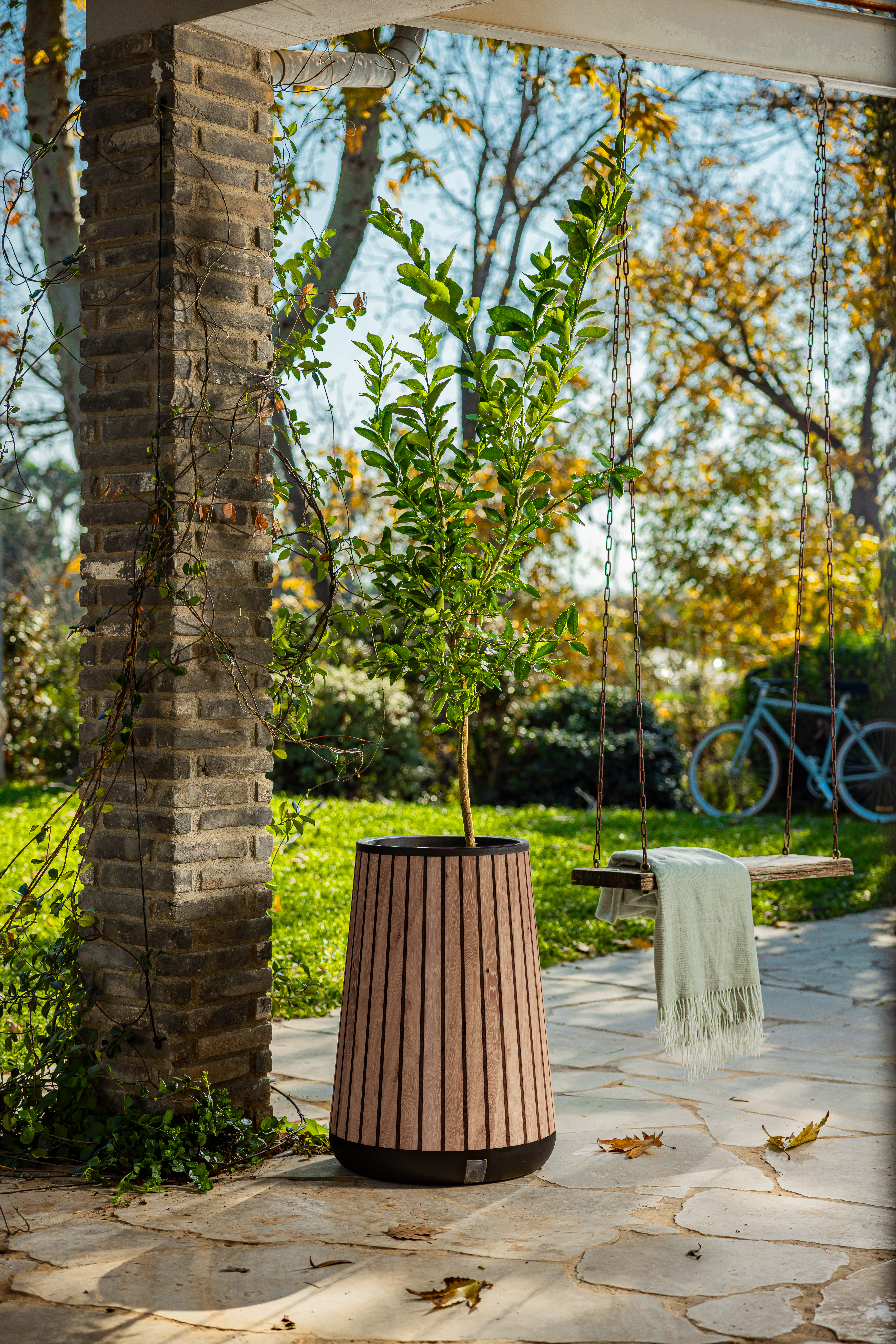 Кашпо-Грядка высокая (DECO CONIC PLANTER TALL), коричневый