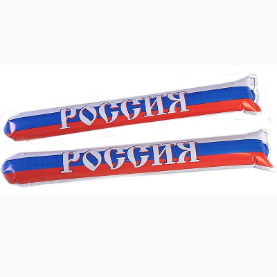 Надувные палки-стучалки Россия, комплект из 2шт FAN-05 мультиколор
