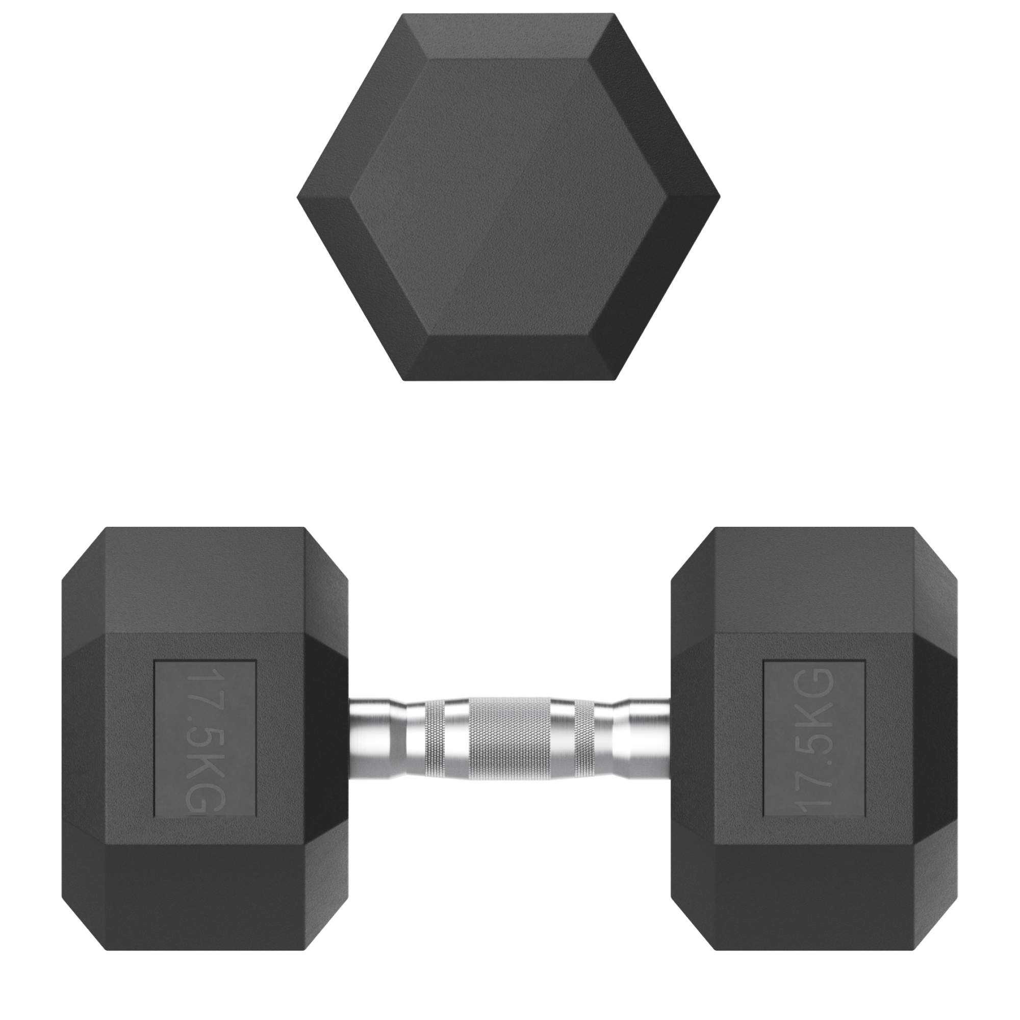 Гантель гексагональная обрезиненная 17,5 кг UnixFit DBHEX17_5x2 2 шт