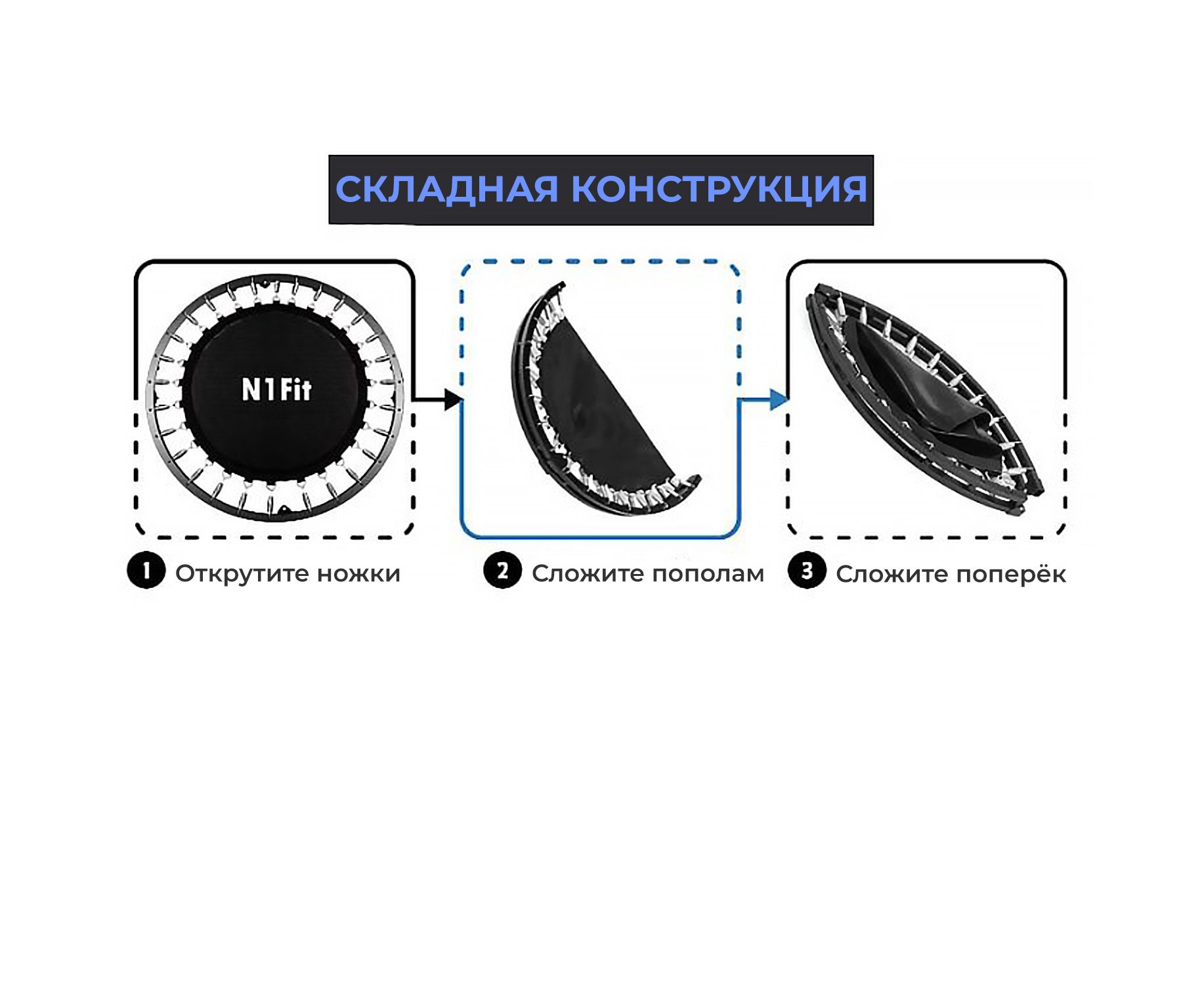 Батут для фитнеса 40'' DFC N1Fit JP07-C04-40