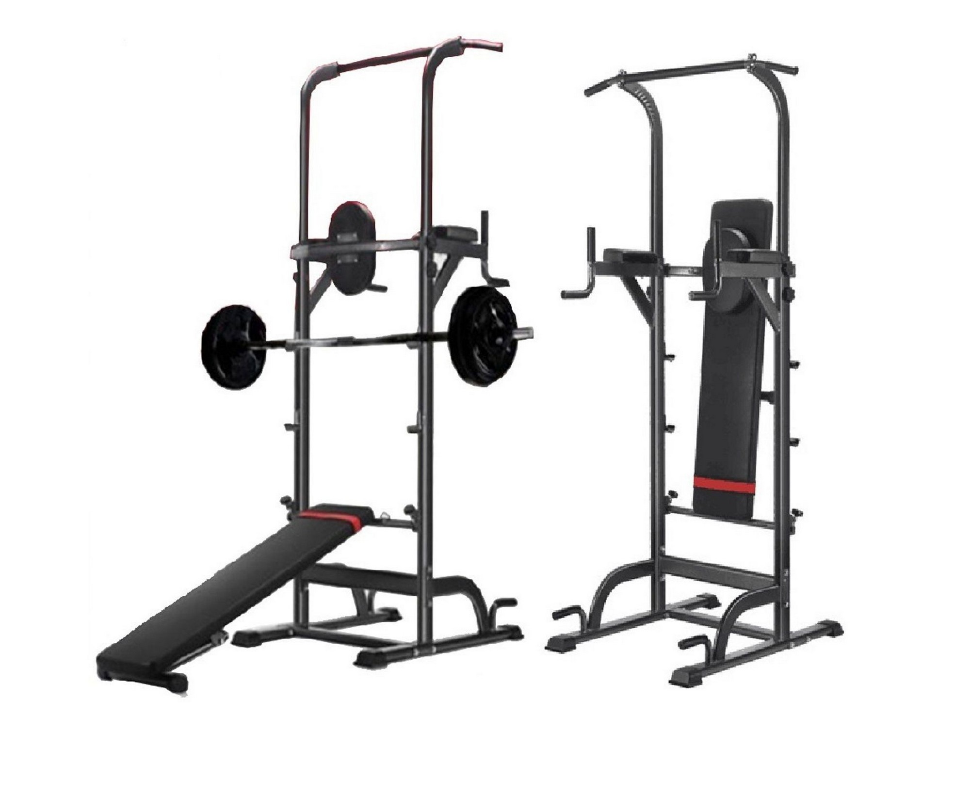 Турник-брусья со скамьей DFC Power Tower G005 | Premium Fitness