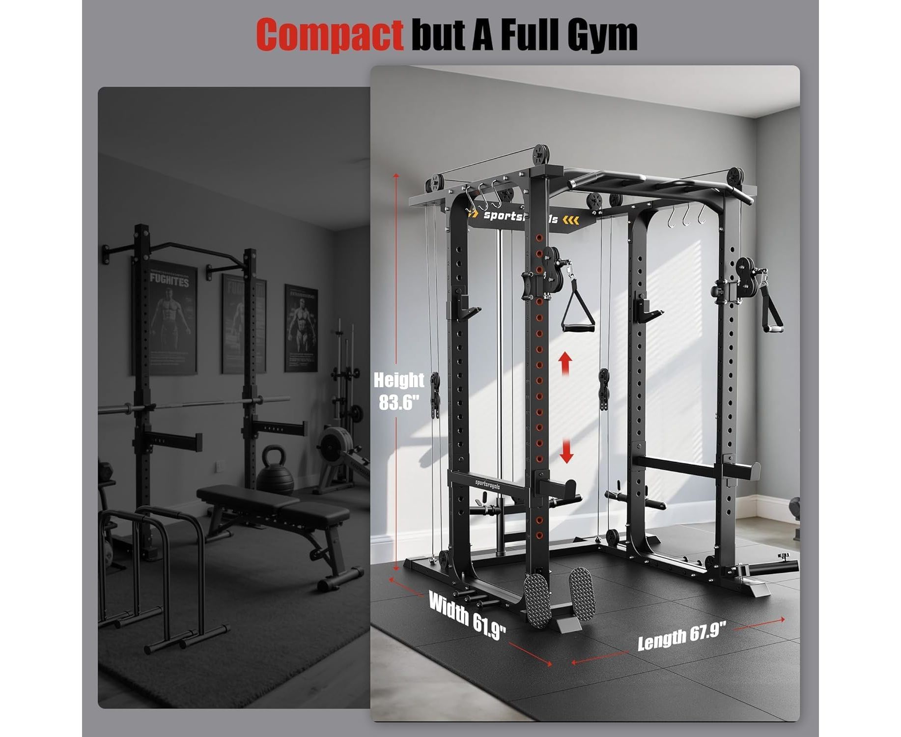 Силовая рама многофункциональная DFC D026 | Premium Fitness