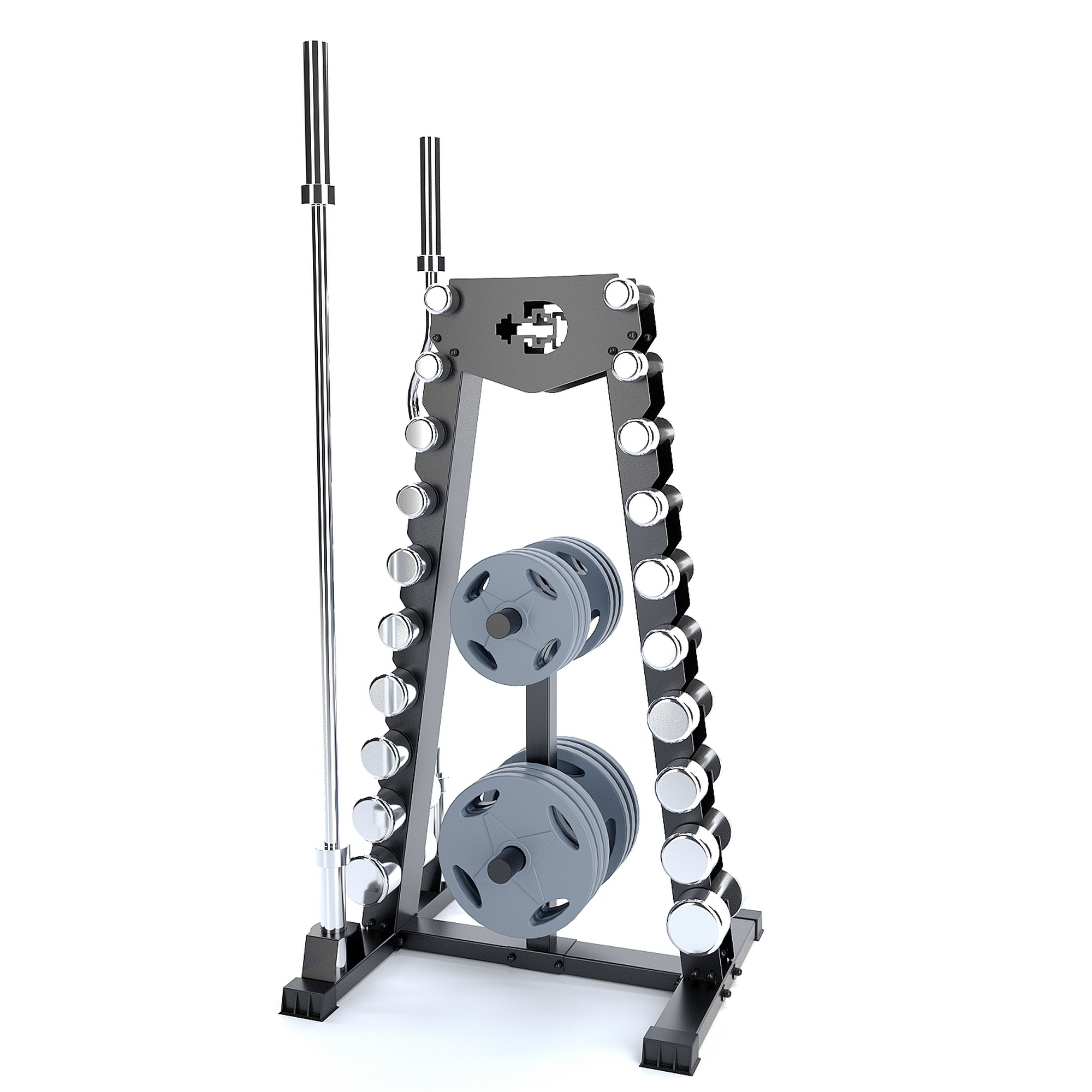 Стойка для хранения гантелей, дисков и грифов Domsen Ds49 d50мм | Premium Fitness