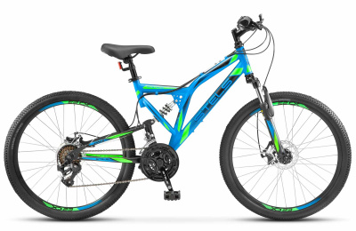 Велосипед 24" Stels Mustang MD V010 (18-ск.) (Двухподвес) LU094556 Синий\Черный