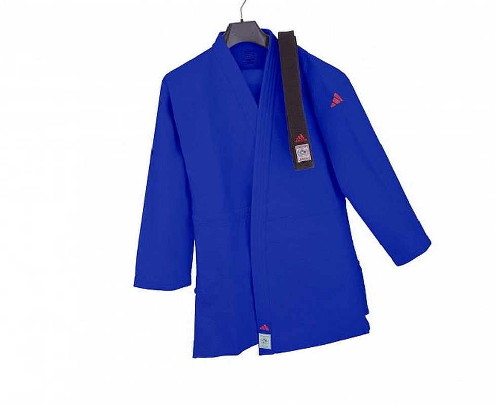 Кимоно для дзюдо Adidas Champion III IJF Slim Fit Green Label J-IJFB3-1 синий