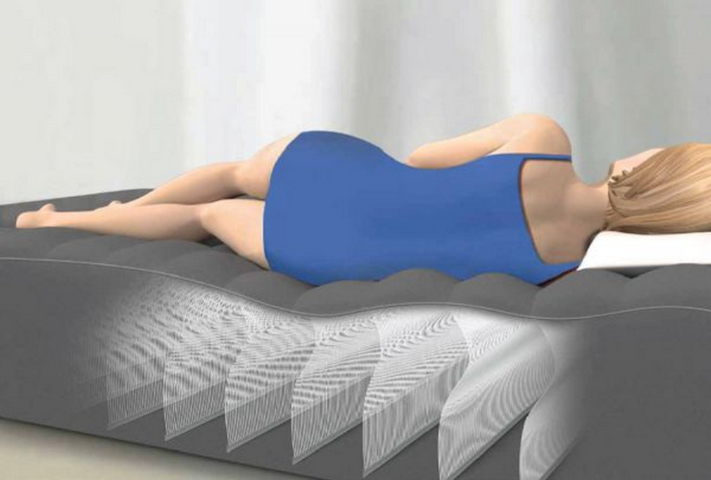 Надувная кровать Intex Comfort-Plush 137х191х33см, встроенный насос 220V 67768