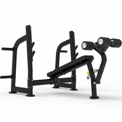 Олимпийская скамья с отрицательным наклоном для жима Impulse ITF8204 | Premium Fitness