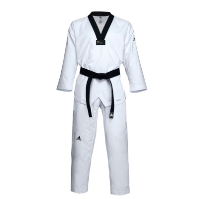 Добок для тхэквондо Adidas WT Adi-Fighter Eco adiTC03E белый с черным воротником