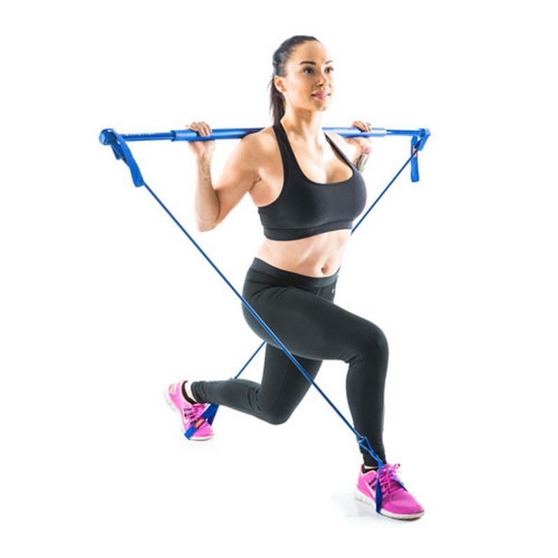 Гимнастическая палка с амортизатором Gymstick 11004 Сопротивление экстра сильное (1-25 кг), серебряный
