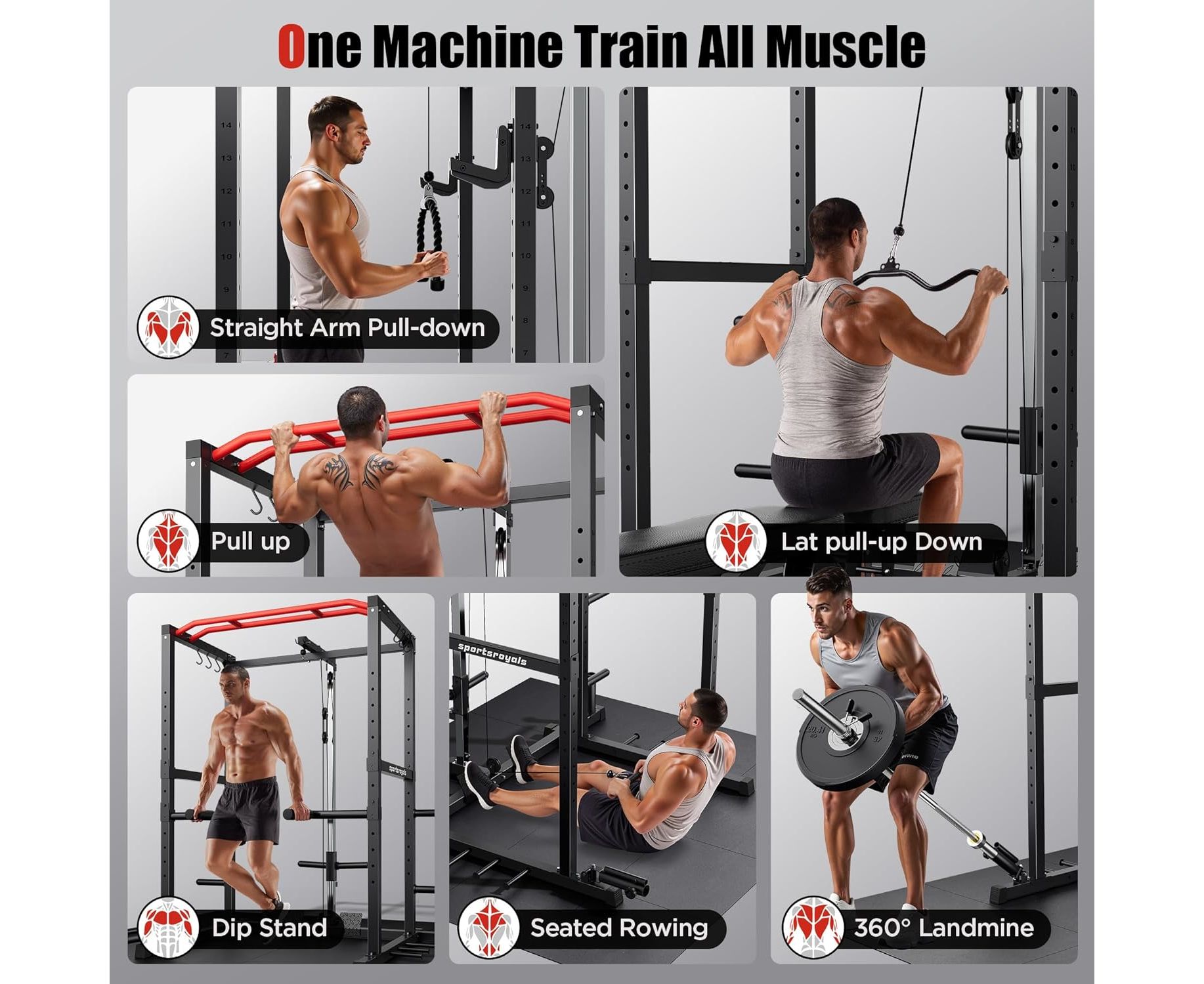 Силовая рама многофункциональная DFC D024 | Premium Fitness