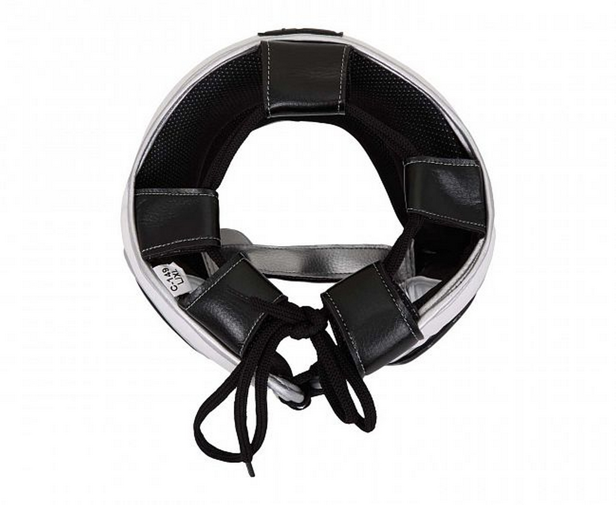 Шлем для единоборств с бампером Clinch Face Guard C149 бело-серебристый