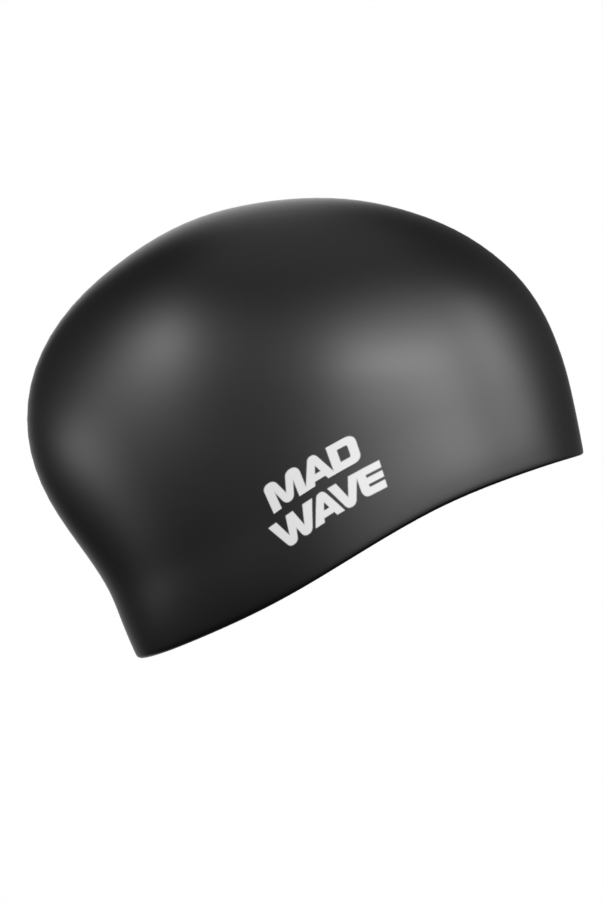 Силиконовая шапочка Mad Wave Long hair silicone M0511 01 0 01W черный