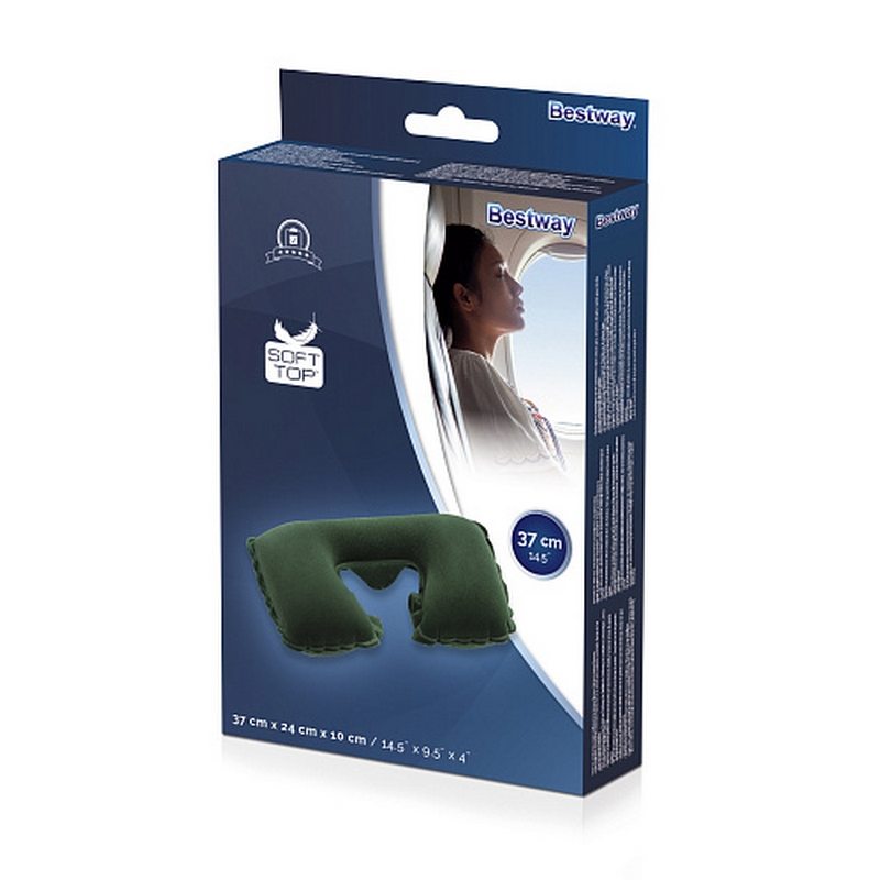 Подушка-флок надувная для шеи 46x28см Bestway 67006