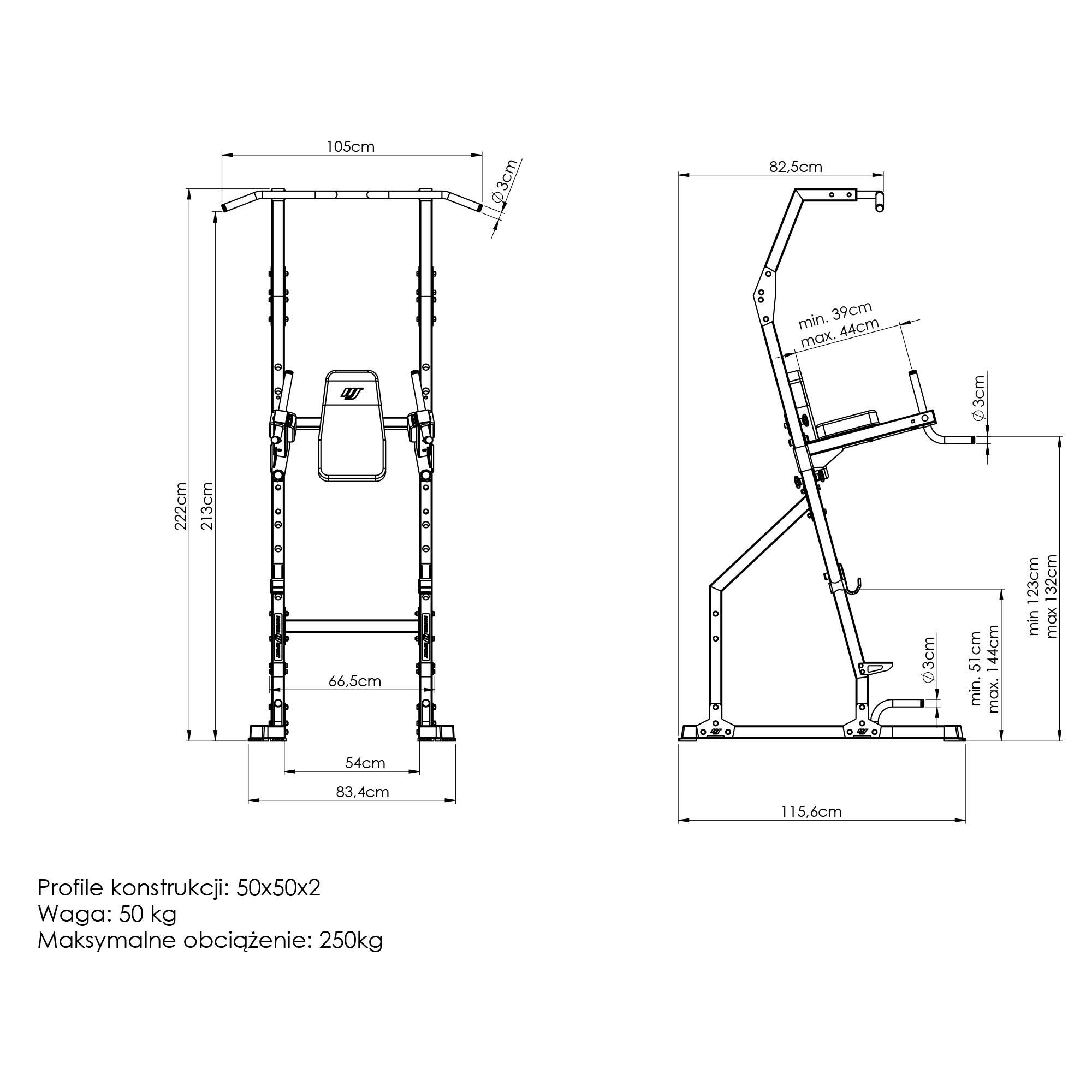 Cтанок комбинированный для подтягиваний и отжиманий Marbo MS-U110 2.0 | Premium Fitness