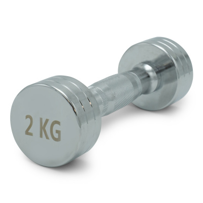 Гантель круглая хромированная 2 кг UnixFit PRO DBRND2PCEx2 2 шт