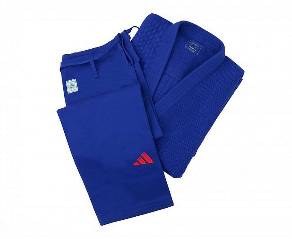 Кимоно для дзюдо Adidas Champion III IJF Slim Fit Green Label J-IJFB3-1 синий