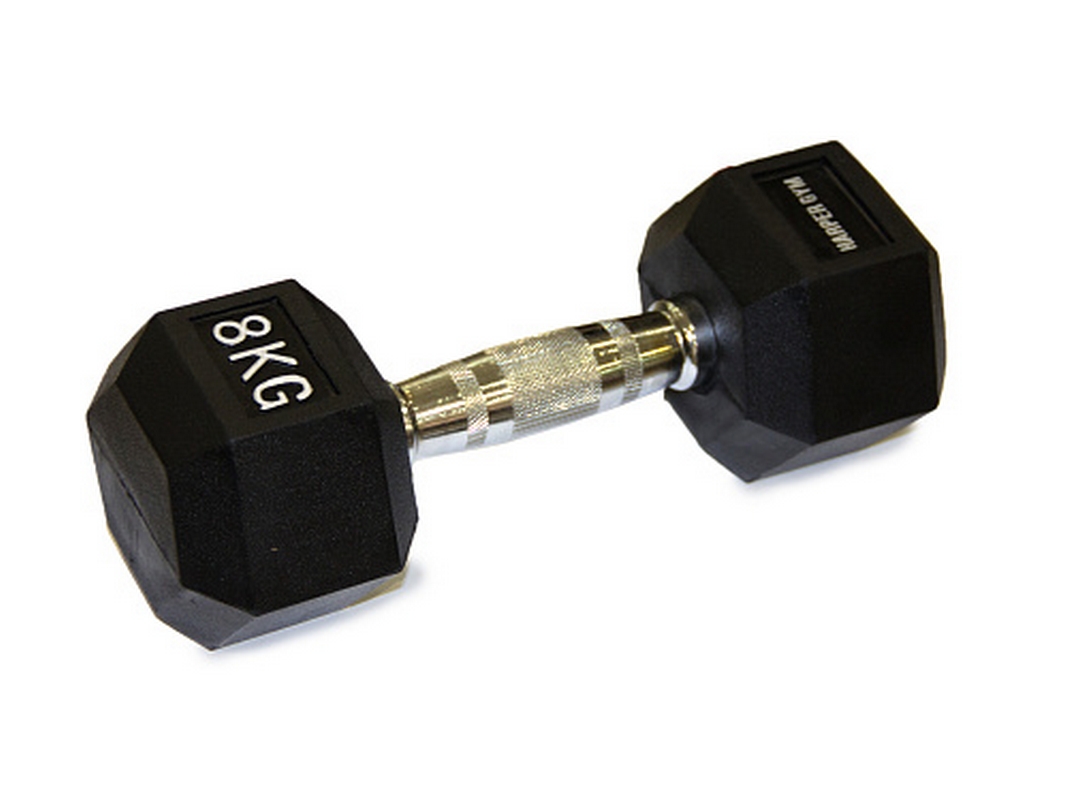 Гантель шестигранная обрезиненная Harper Gym NT162