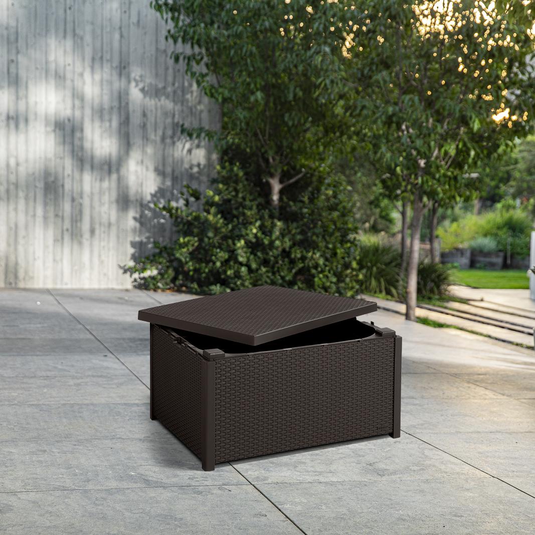 Стол-сундук Арика, коричневый Arica storage table