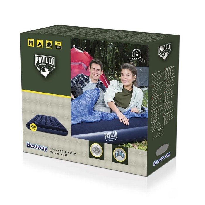 Надувной матрас (кровать) Bestway 137x191x22 см, 67002