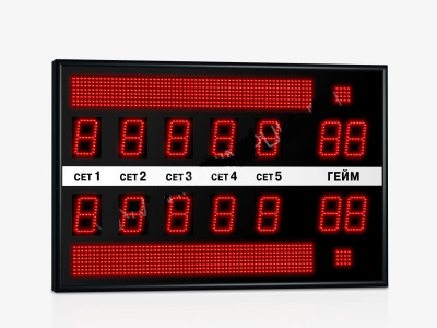 Табло для тенниса Импульс 710-L2xD10x7-L2xS8x64xP10-S2