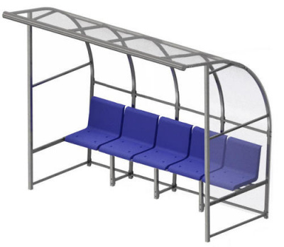 Скамейка для запасных игроков с навесом на 3 посадочных места SportWerk SpW-SZ-2C