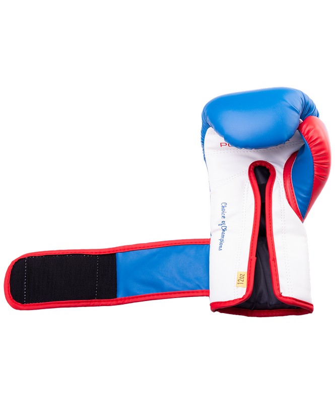 Перчатки боксерские Everlast Powerlock P00000727-14, 14oz, к/з, синий/красный