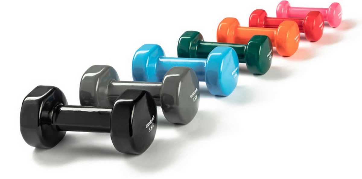 Гантель 1кг Sundays Fitness IR92005 6062976 красный
