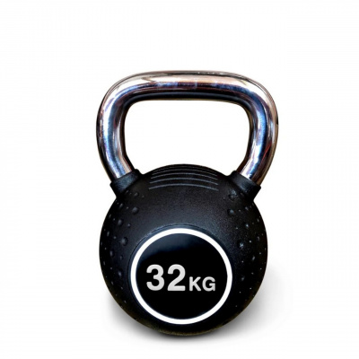 Гиря полиуретановая с хромированной ручкой 32 кг Protrain KB2015-32