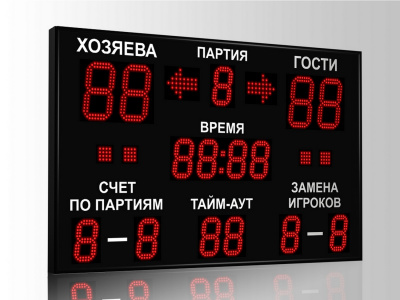 Табло для волейбола Импульс 718-D18x4-D13x11-S4-A2
