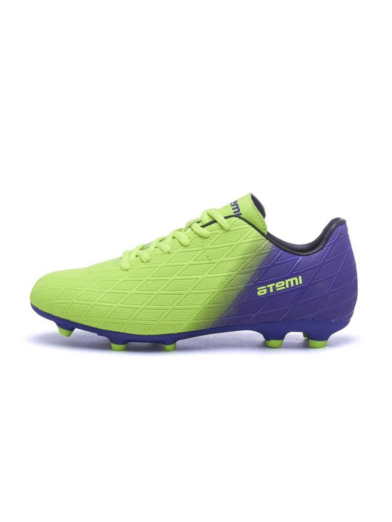 Бутсы футбольные Atemi MSR KIDS SBA-005 ярко-салатовый\фиолетовый