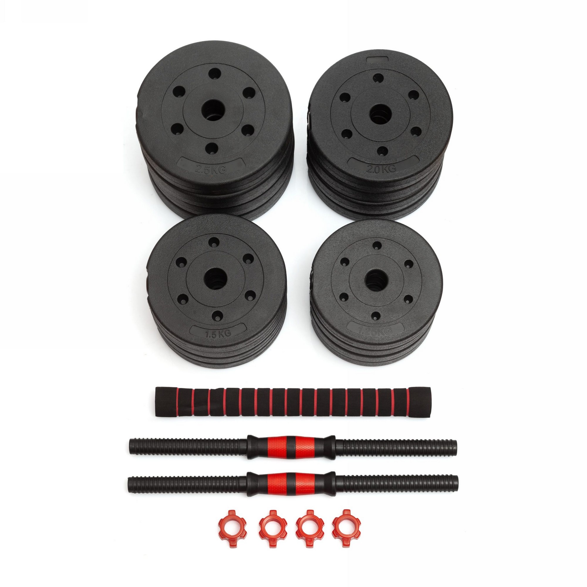 Гантели разборные с грифом, 30 кг (2 шт х 15 кг) VictoryFit VF-DC300