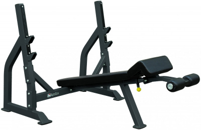 Олимпийская скамья с отрицательным наклоном для жима Impulse IFODB | Premium Fitness