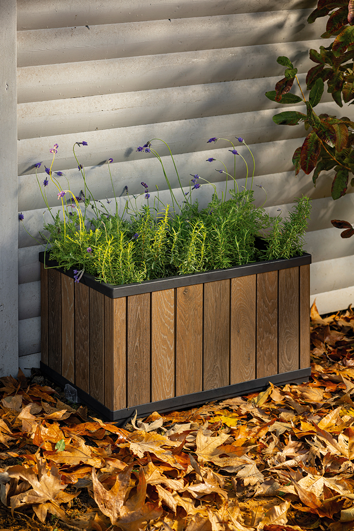 Кашпо-грядка прямоугольное, темный кофе DECO RECTANGLE PLANTER